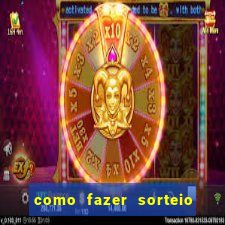 como fazer sorteio de cores online